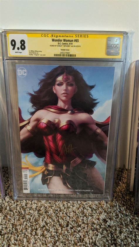 Comicsvalue Wonder Woman Artgerm Variant Cgc Ss Signed By