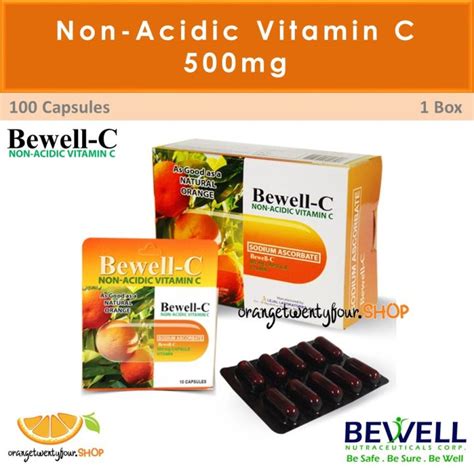 Bewell C Non Acidic Vitamin C 500mg Capsules 100pcs Lazada Ph