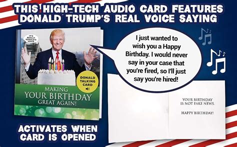 Talking Trump Birthday Card With Trumps Real Voice