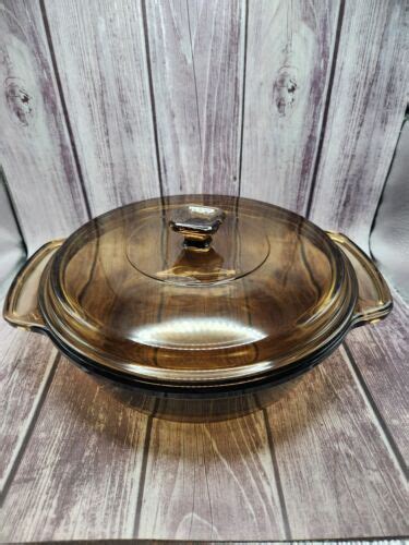 Lovenware Casserole Qt Amber Round Lid Vintage Microwave Oven