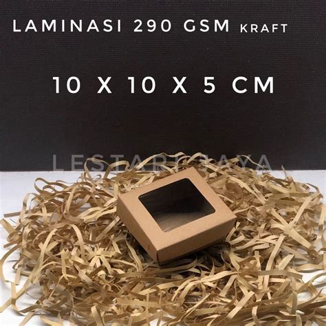 Jual Box Kraft Coklat Laminasi Jendela Untuk Kotak Packing Kue Roti