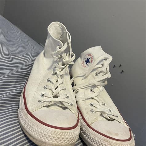 Converse Men's White Trainers | Depop