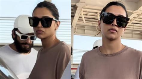 Viral Video Deepika Padukone Hides Baby Bump As She Returns From