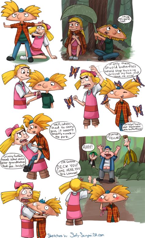 Hey Arnold Ei Arnold Arnold And Helga Football Heads Disney Kingdom Hearts Nickelodeon