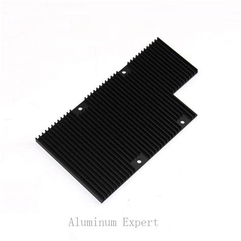 Black Bright Anodized Aluminum Extrusion Heat Sink Profiles For High Power Semiconductor