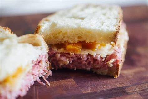 Salami Sandwich with Parmesan Crisps and Mostarda - Fine Foods Blog