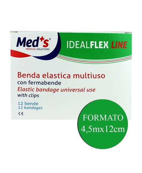 Benda Elastica Multiuso Con Fermabende Idealflex Metri X Cm