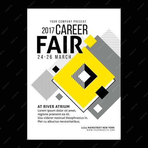 Premium PSD | Career Fair Flyer Poster