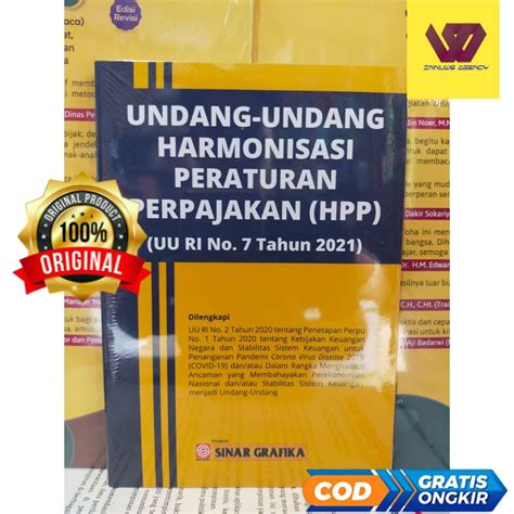 Jual UNDANG UNDANG HARMONISASI PERATURAN PERPAJAKAN HPP UU RI NO 7