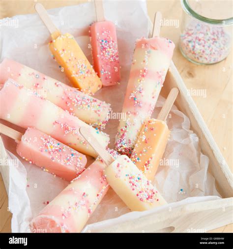 Ice Cream Popsicles Stock Photo - Alamy