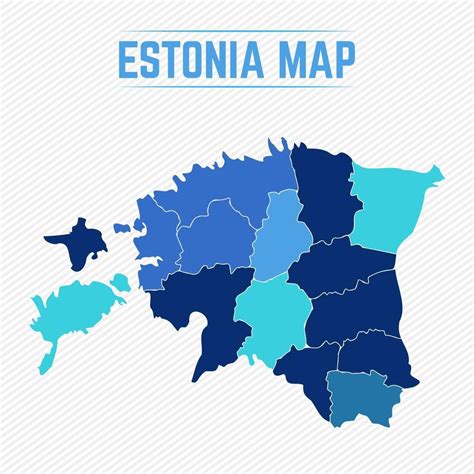 Estonia Mapa Detallado Con Estados 2209400 Vector En Vecteezy