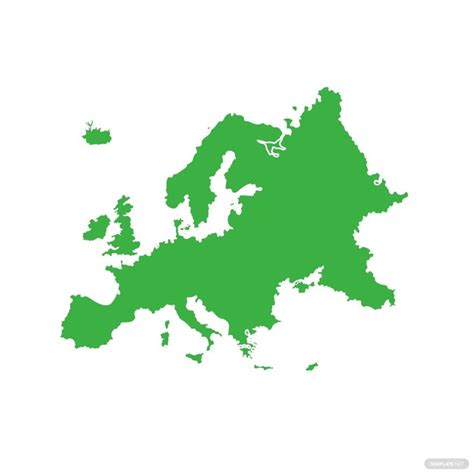 Black And White Europe Map Clipart In Illustrator Svg Eps Png Jpeg