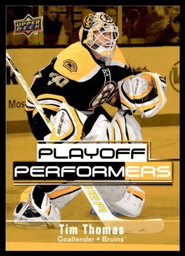 2009 10 Upper Deck Playoff Performers Tim Thomas Boston Bruins PP14 EBay