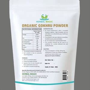 100g Certified Organic Gokhru Powder Tribulus Terrestris Etsy