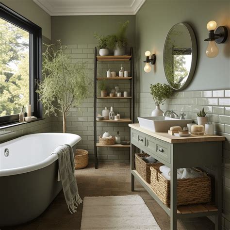 Salle De Bain Vert Olive Id Es D Co D Couvrir Dream Bathroom