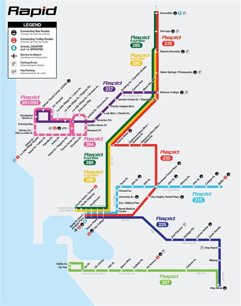 San Diego Bus Routes Map - Daron Philippa