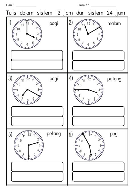 Latihan Matematik Tahun Tajuk Masa Dan Waktu Part Cikgu Mohd