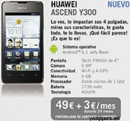 Huawei Ascend Y300 Con Yoigo Precios Y Tarifas Yoiggers