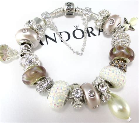 Authentic Pandora Bracelet With Murano Mixed Charms Or Euro Style