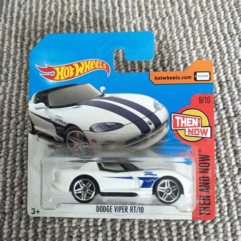 Hot Wheels Dodge Viper RT 10 White Then And Now Perfect Birthday Gift Role Playing Miniature Toy