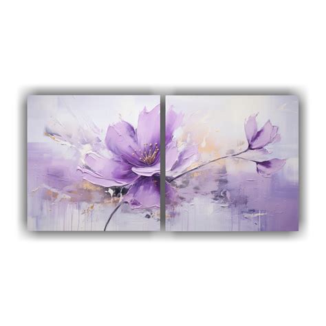 Cuadro Decorativo De Flores P Rpuras En Lienzo Decocuadros