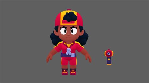 Meg Brawl Stars T Pose Download Free 3d Model By Dodonndodon 06223c6