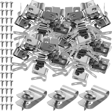 Kohand 150 Pcs Fence Wire Clamps Stainless Steel Wire Clips With Screws Wire