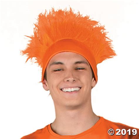 Orange Crazy Hair Headband 1 Pieces