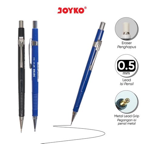 Jual Mechanical Pencil Pensil Mekanik Joyko MP 01 0 5 Mm Shopee Indonesia