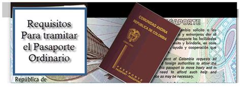 Pasaporte Ordinario Documentos Necesarios Para El Tramite Pasaporte