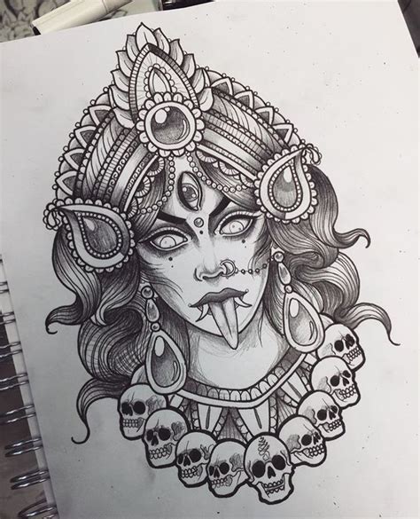 кали иллюстрация Google Search Kali tattoo Goddess tattoo Hindu