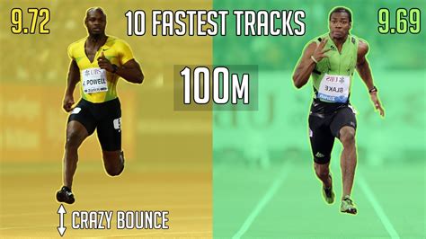 The 10 Fastest Tracks In 100m Sprinting History Youtube