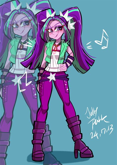 Safe Artist Jully Park Aria Blaze Human Equestria Girls