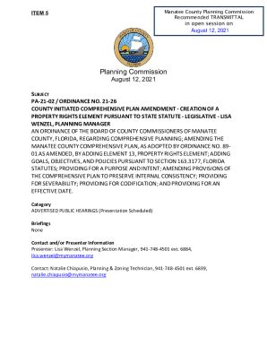 Fillable Online Manatee County Comprehensive Plan Amendment Pa