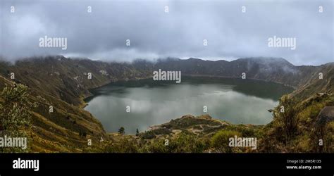 Crater lake Quilotoa in Ecuador Stock Photo - Alamy