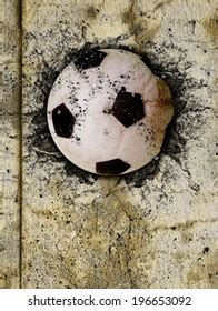 Soccer Ball Destroy Brick Wall Stock Photo Shutterstock