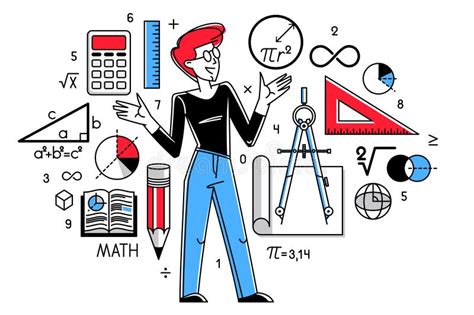 Matematica Exponencial - Vetor De Educação Matemática Com Estudante a Aprender Matemática Ou ...