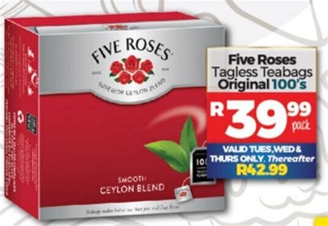 Five Roses Tagless Teabags Original 100 S Offer At Take N Pay