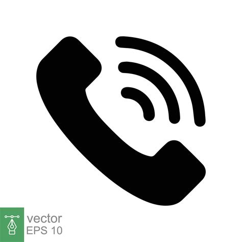 icono de llamada telefónica estilo plano sencillo teléfono antiguo