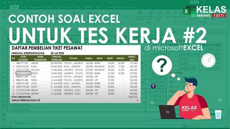 Latihan Soal Seleksi Tes Kerja Tipe 2 Tutorial Excel Pemula Bengkel