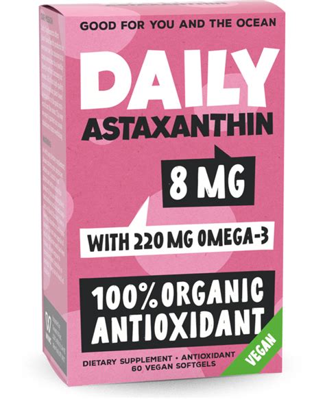 Astaxanthin Daily Supplements 100 Organic