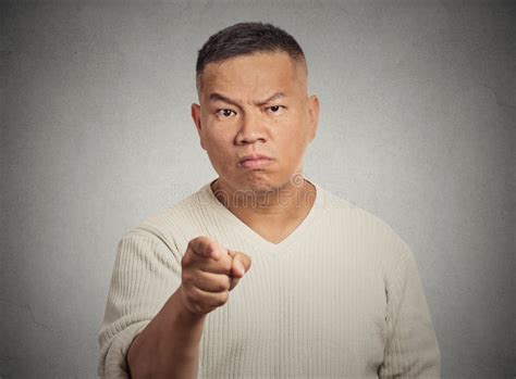 Angry Man Pointing His Finger At Somebody Stock Photo Image Of Accuse