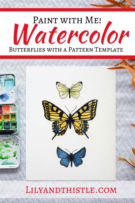 How to Watercolor Paint a Butterfly For Beginners and Kids - Lily & Thistle