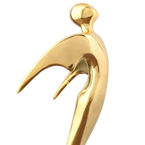 Dream Wing Resin Crystal Trophies Customized Golden Oscar Little