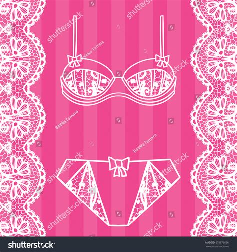 Hand Drawn Lingerie Panty Bra Set Stock Vector Royalty Free