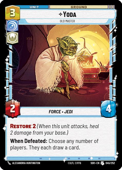 Yoda Sor Star Wars Unlimited Force Db