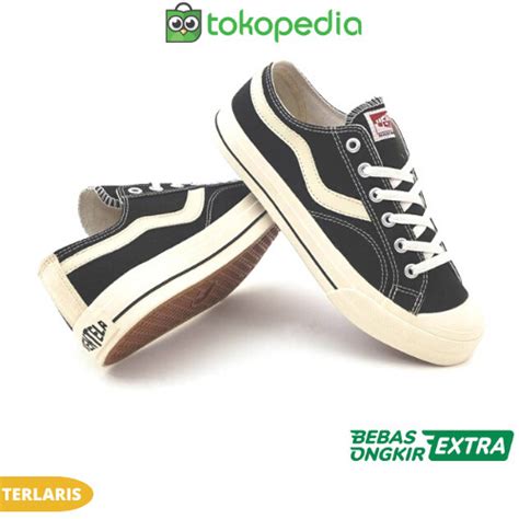 Jual Sepatu Ventela Public Low Black Natural Original Kab