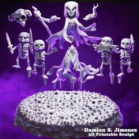 Clash Royale Witch Clash Royale Skeleton 3d Print Diorama 3d Model 3d Printable Cgtrader