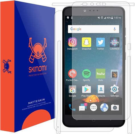 Amazon Skinomi Matte Full Body Protector Compatible With Zte Zmax