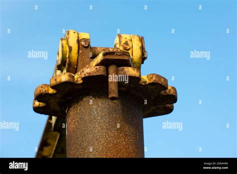 Rusty Metal Crane Arm Stock Photo Alamy